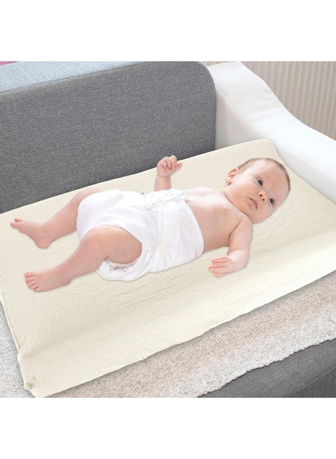 Whaline 4Pcs Diaper Changing Pad Cover Baby Cotton Changing Pad Cover 4 Colors Soft Changing Table Sheets Changing Table Pad Cover for Baby Boys Girls Gifts, 32 x 16 Inch - Image 4