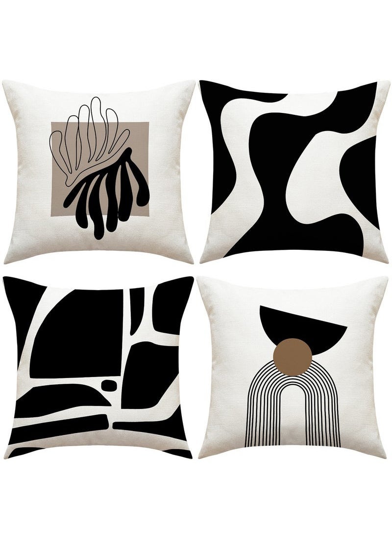 XiuWoo Pillow Covers Set of 4, Double sided pattern Throw Pillow Cover, Modern style Cushion Covers,For Living Room Sofa Couch Bed Pillowcases 45cm x 45cm  - Image 2