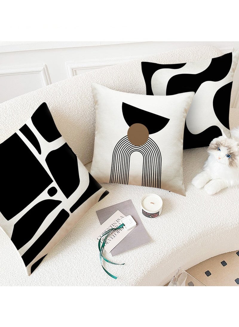 XiuWoo Pillow Covers Set of 4, Double sided pattern Throw Pillow Cover, Modern style Cushion Covers,For Living Room Sofa Couch Bed Pillowcases 45cm x 45cm  - Image 4