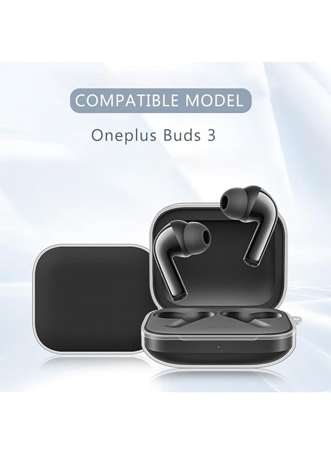 Clear Tpu Case Compatible With Oneplus Buds 3 Wireless Earbuds Shockproof Cover With Keychain