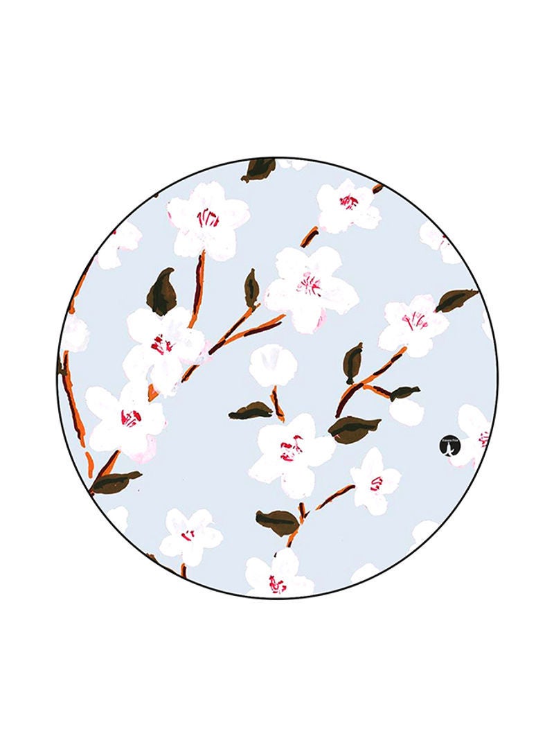 RKN Flowers Printed Round Mouse Pad Multicolour