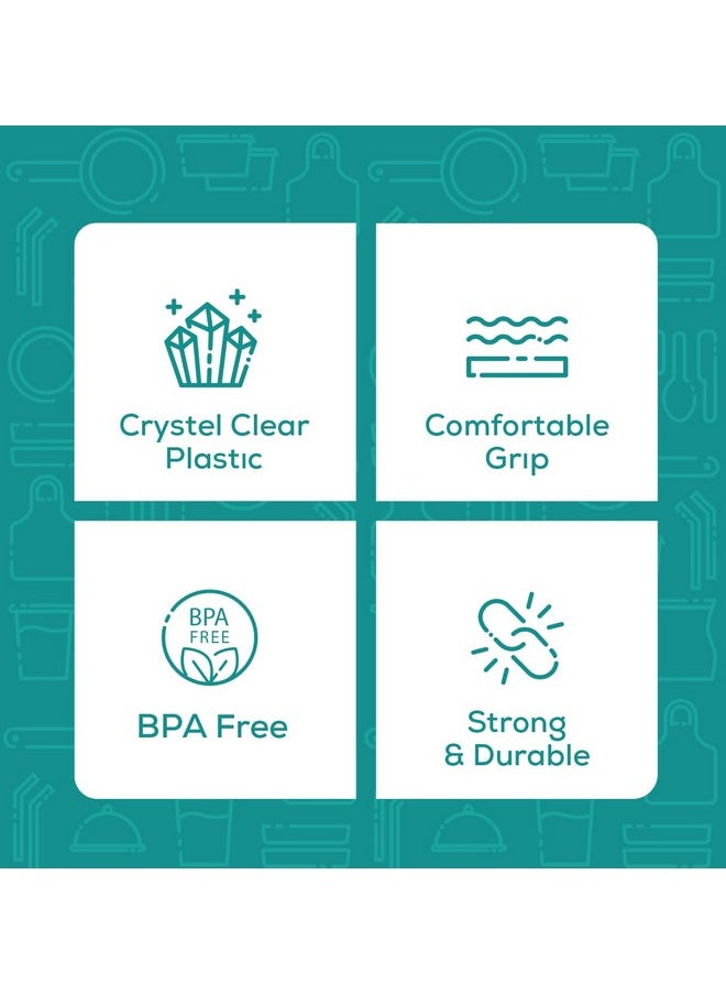 Comfy Package - Comfy Package [24 oz. - 100 sets Clear Plastic Cups With Flat Lids & Straws - Disposable Clear Drinking Cups For Iced Coffee, Cold Drinks, Milkshakes, and Smoothies - Image 1
