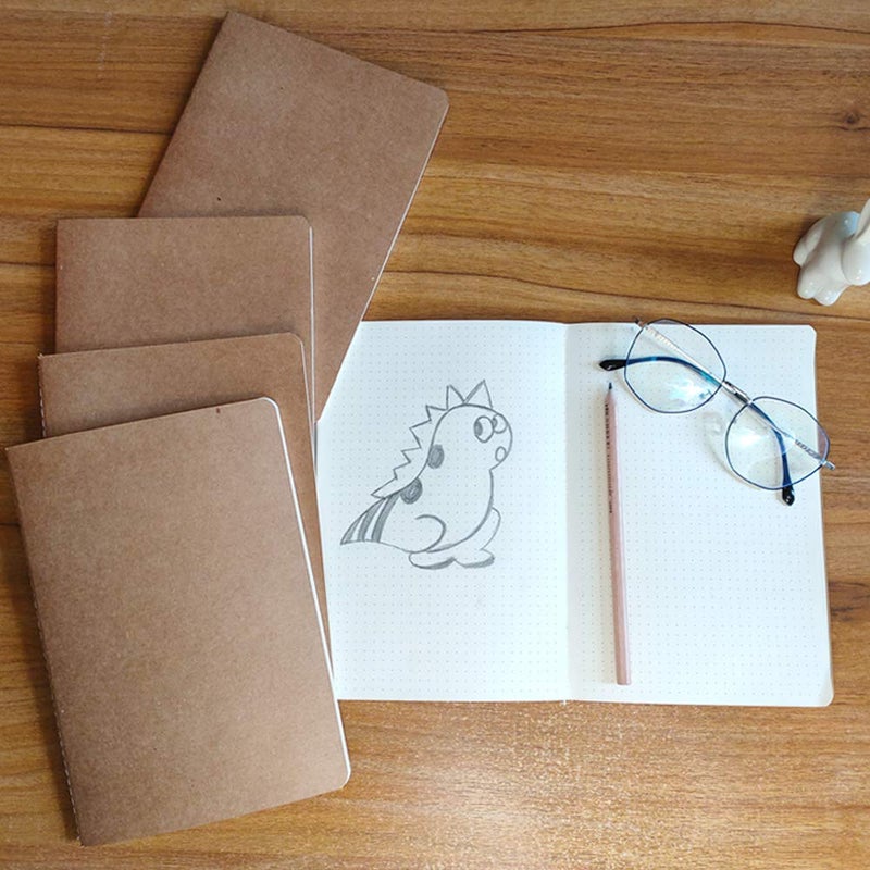 zmybcpack 12 Pack 8.25x5.5 Inches Dot Grid Paper Notebook/ A5 Size Dot Journal Notebook, Dot Grid Subject Notebooks Wire-Bound with Kraft Cover, 30 Sheets/60 Dot Pages - Image 4