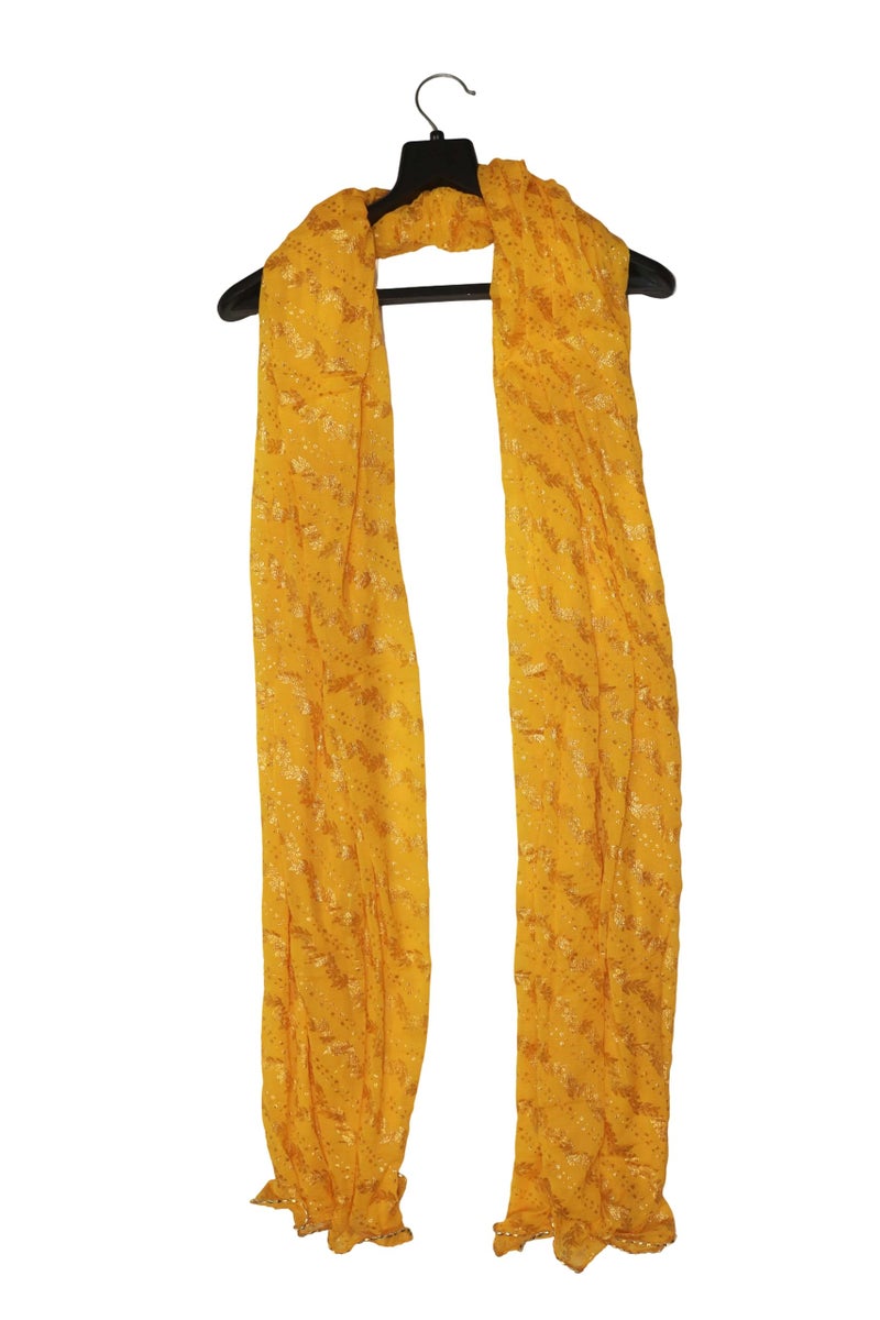 Stylish 2.25 Metre Women's Dupatta | Designer shawl | Scarf for Girls & womens | Chunni | Chiffon (Yellow, 2.25 Metre) - Image 3