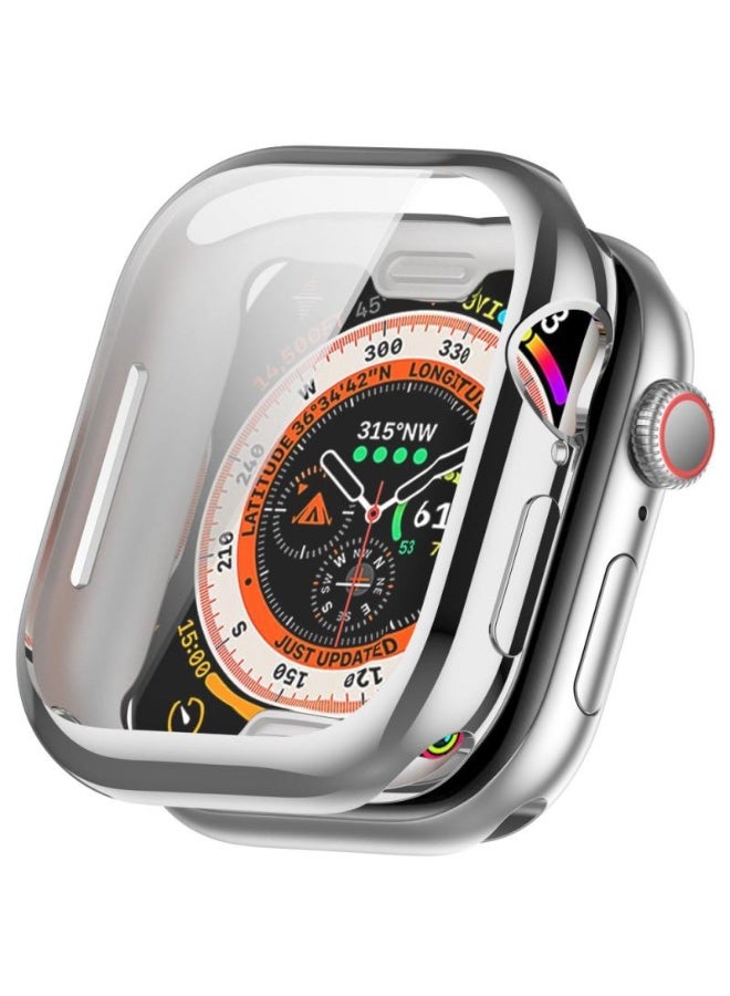 360° Full Protection Cover Silicon for Apple Watch Series 10 46mm - Silver - Image 1
