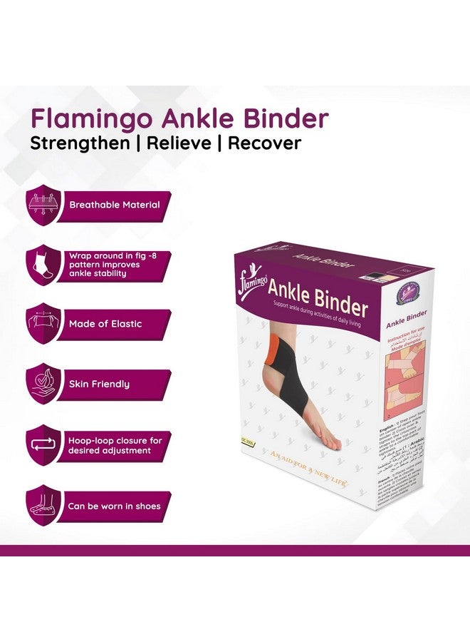 Flamingo Ankle Binder For Injuries, Ankle Protection Guard For Pain Relief And Recovery | Ankle Band For Men & Women (Ankle Strap) | Size - Large | Pack Of 1 | Beige - Image 5
