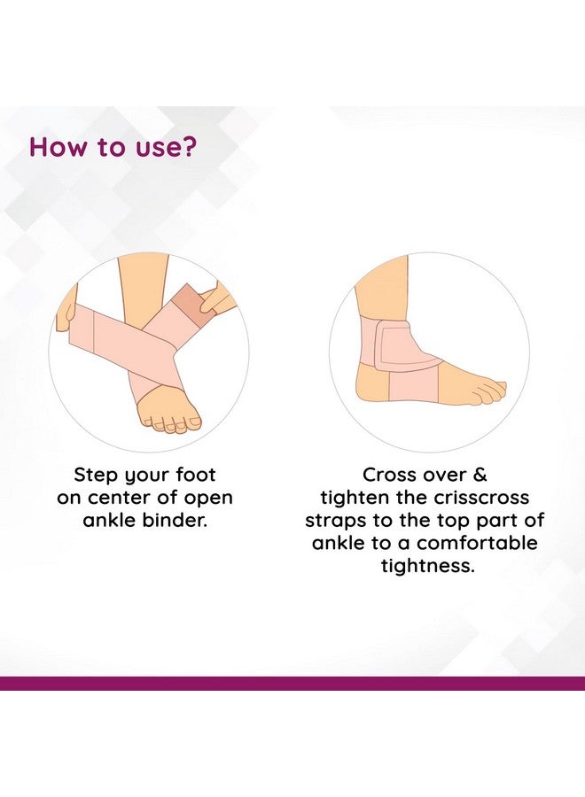 Flamingo Ankle Binder For Injuries, Ankle Protection Guard For Pain Relief And Recovery | Ankle Band For Men & Women (Ankle Strap) | Size - Large | Pack Of 1 | Beige - Image 3