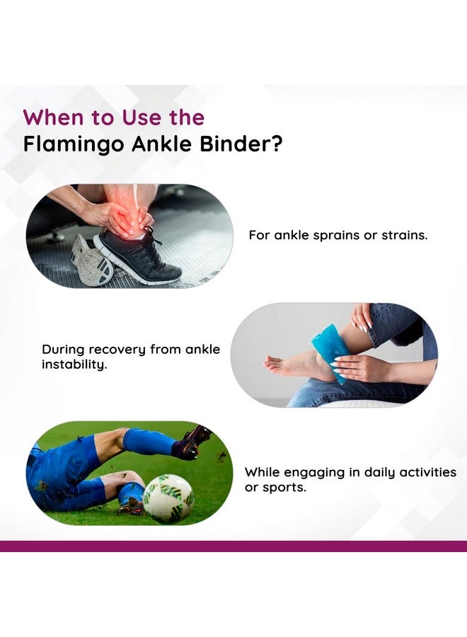 Flamingo Ankle Binder For Injuries, Ankle Protection Guard For Pain Relief And Recovery | Ankle Band For Men & Women (Ankle Strap) | Size - Large | Pack Of 1 | Beige - Image 2
