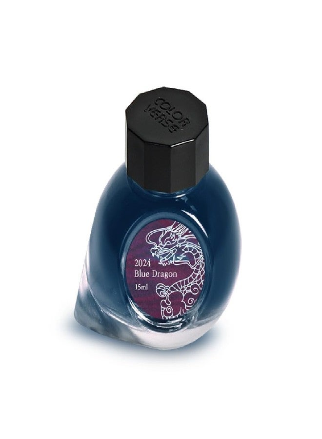 Colorverse 2024 Special Ink - Blue Dragon Standard (15ml) Fountain Pen Ink - Image 1