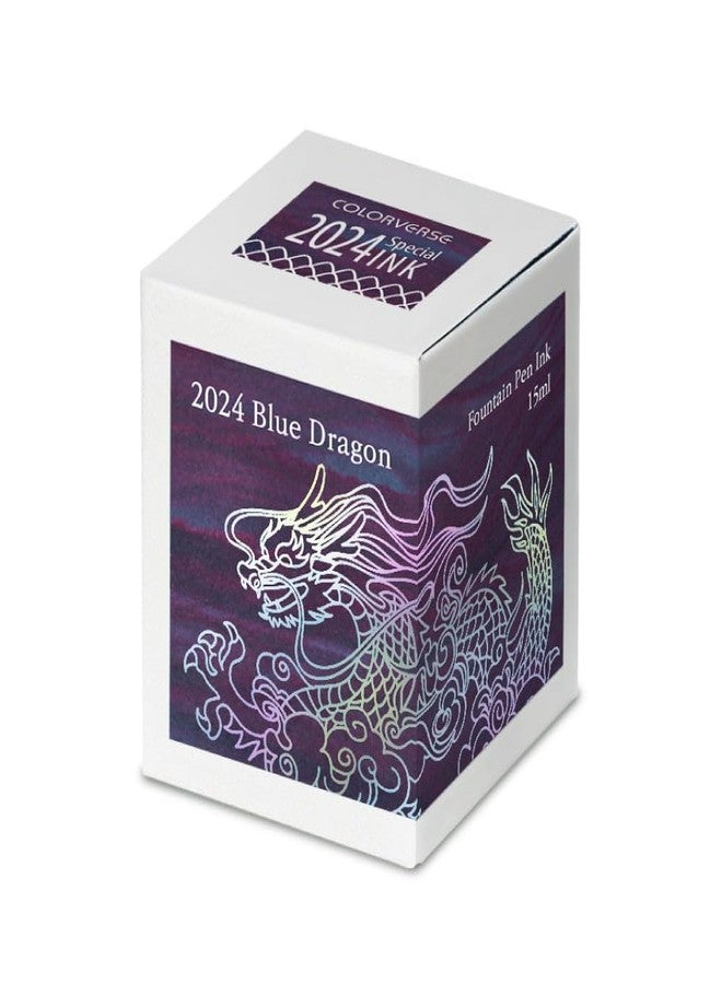 Colorverse 2024 Special Ink - Blue Dragon Standard (15ml) Fountain Pen Ink - Image 5