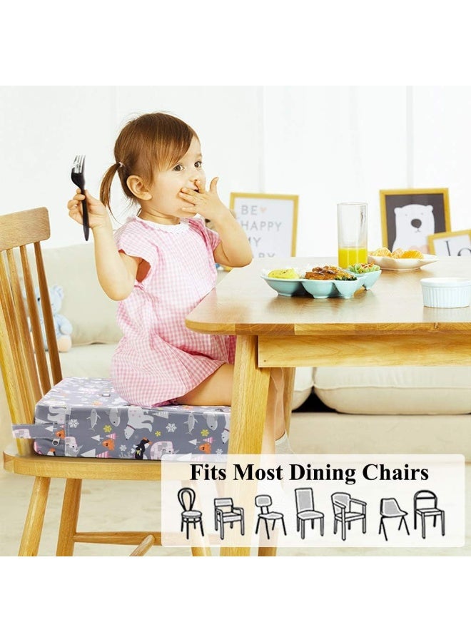 Sunmall Toddler Booster Seat for Dining Table, Chair Increasing Cushion for Baby Kids, Portable Dismountable Adjustable Highchair Booster - Image 5