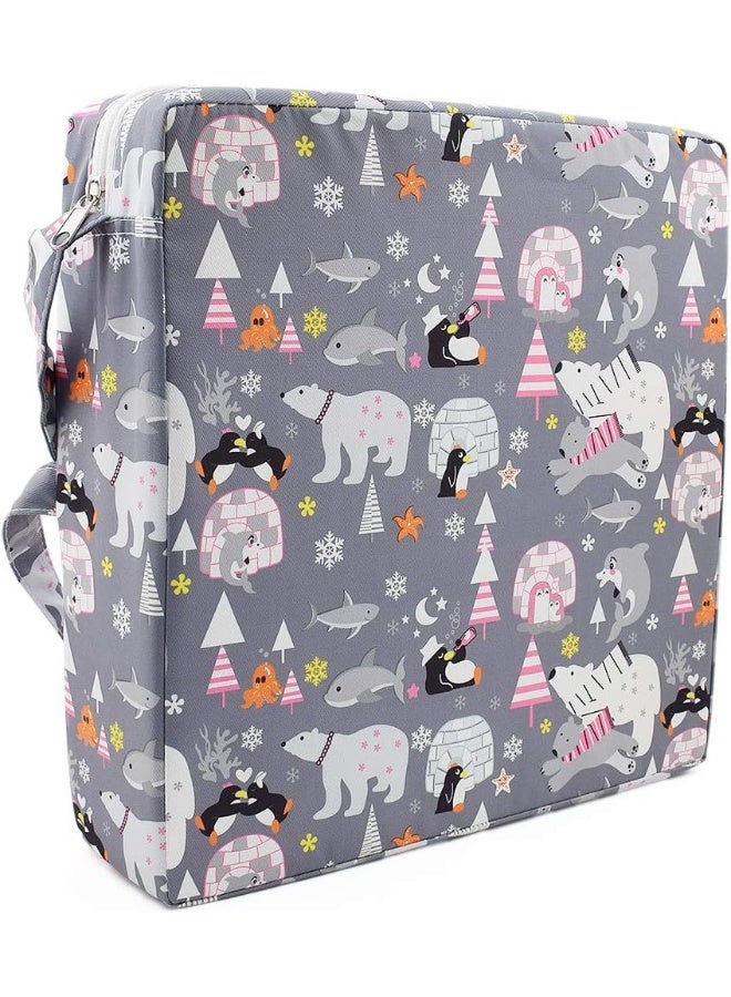 Sunmall Toddler Booster Seat for Dining Table, Chair Increasing Cushion for Baby Kids, Portable Dismountable Adjustable Highchair Booster - Image 1