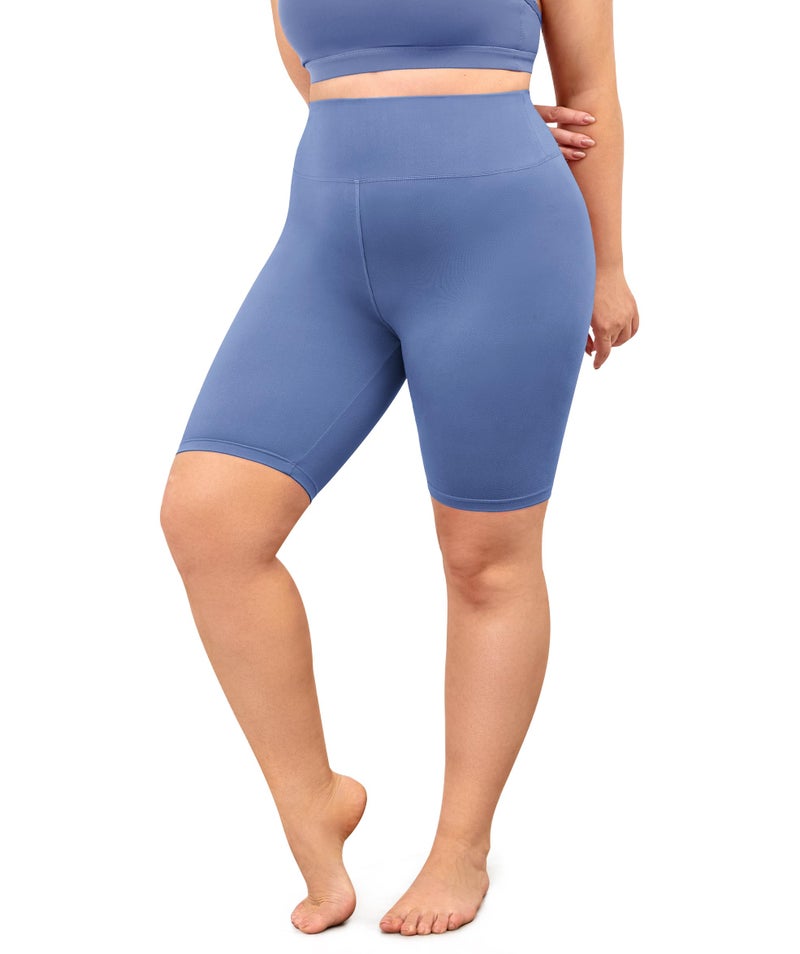 VALANDY Creamlush Plus Size Biker Shorts for Women - 8" High Waisted Ultra Soft Yoga Shorts(L-5XL) - Image 2
