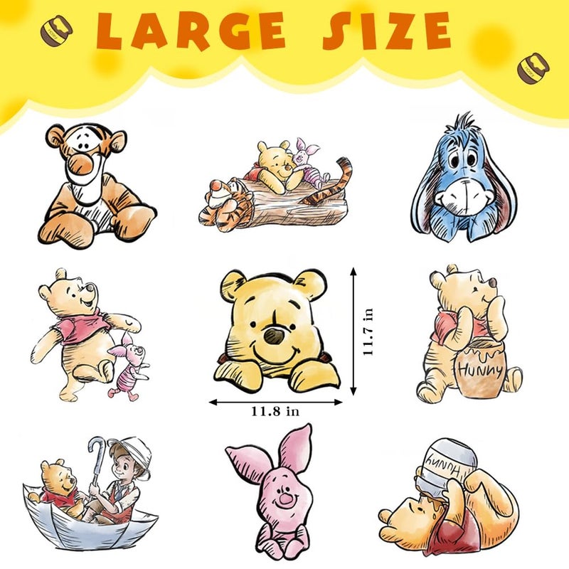 CORODER 9PCS Large Cute Bear Party Supplies, 12 Inches Large Cute Bear Cutouts with Stand for Baby Shower Decorations Cardboard Cutout Prop Party Decor - Image 2
