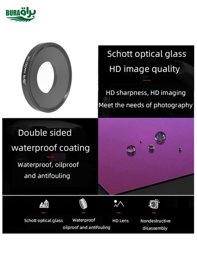 BURAQ - JSR 15X Macro Lens Filter For DJI Osmo Action 3 - Image 1