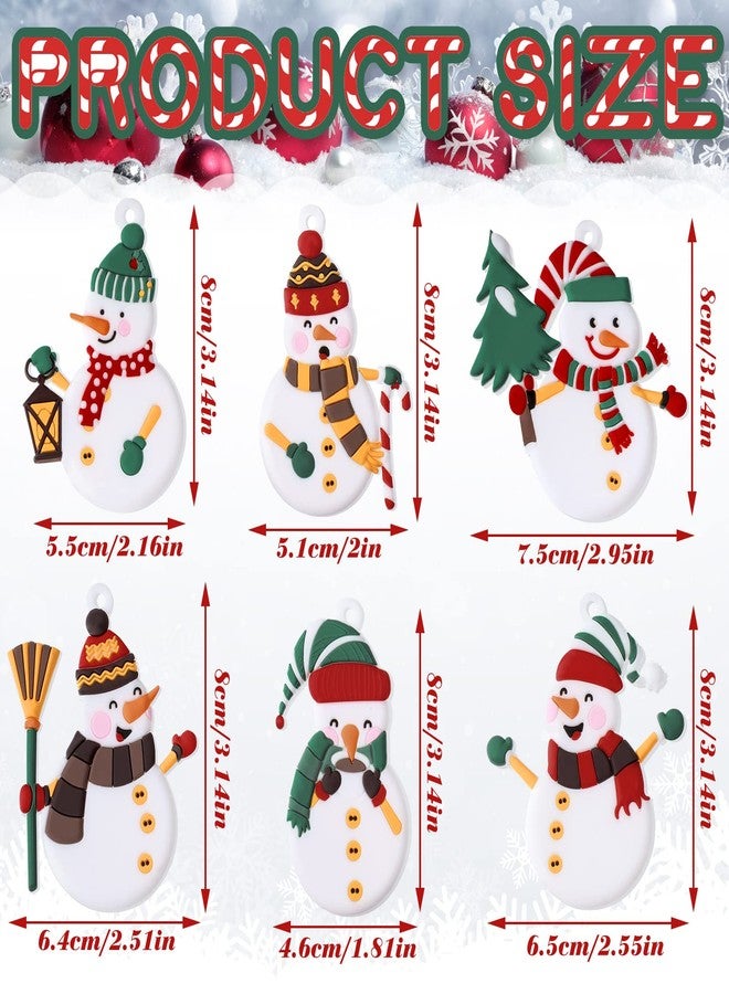 Zhanmai 24 Pieces Christmas Snowman Ornaments for Christmas Tree Decorations Cute Xmas Hanging Ornaments Traditional Xmas Tree Party Decors - Image 3