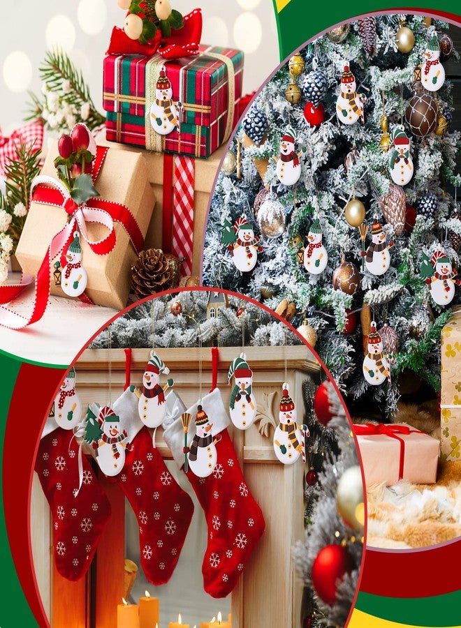 Zhanmai 24 Pieces Christmas Snowman Ornaments for Christmas Tree Decorations Cute Xmas Hanging Ornaments Traditional Xmas Tree Party Decors - Image 5
