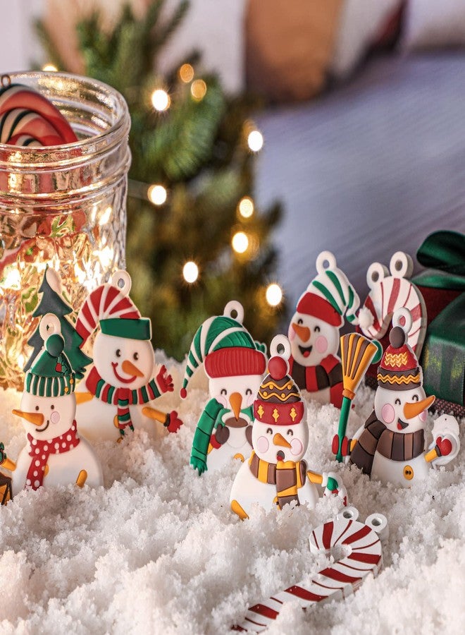 Zhanmai 24 Pieces Christmas Snowman Ornaments for Christmas Tree Decorations Cute Xmas Hanging Ornaments Traditional Xmas Tree Party Decors - Image 2