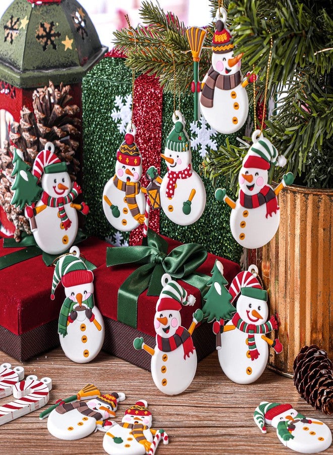 Zhanmai 24 Pieces Christmas Snowman Ornaments for Christmas Tree Decorations Cute Xmas Hanging Ornaments Traditional Xmas Tree Party Decors - Image 4