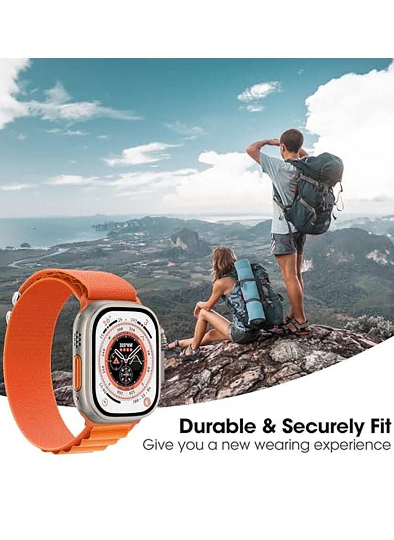 Generic - Trail/Alpine Loop Nylon Band Compatible with Apple Watch Ultra 2/Ultra Band 49mm 45mm 44mm 42mm, Adjustable with Metal C-Hook Strap for iWatch Ultra Series 9/8/7/6/5/4/3/2/1/SE2/SE - Image 1