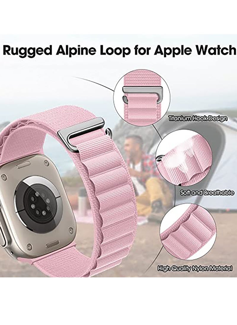 Generic - Trail/Alpine Loop Nylon Band Compatible with Apple Watch Ultra 2/Ultra Band 49mm 45mm 44mm 42mm, Adjustable with Metal C-Hook Strap for iWatch Ultra Series 9/8/7/6/5/4/3/2/1/SE2/SE - Image 1