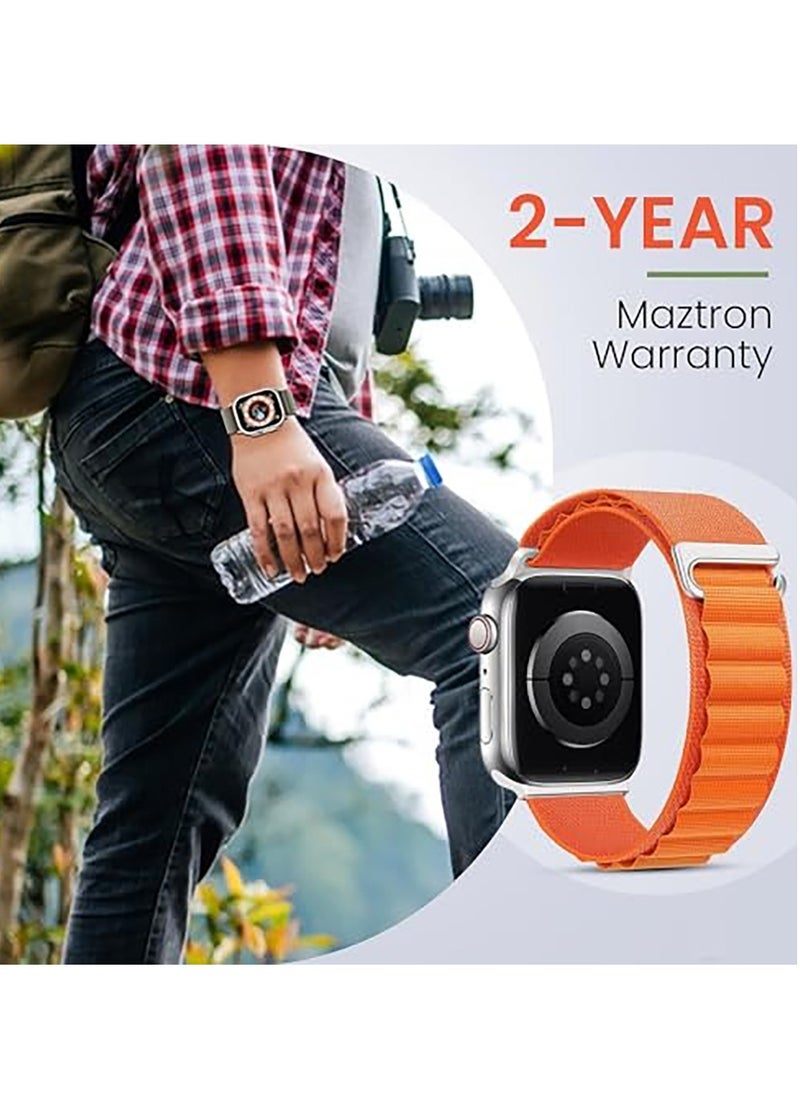 Generic - Trail/Alpine Loop Nylon Band Compatible with Apple Watch Ultra 2/Ultra Band 49mm 45mm 44mm 42mm, Adjustable with Metal C-Hook Strap for iWatch Ultra Series 9/8/7/6/5/4/3/2/1/SE2/SE - Image 1