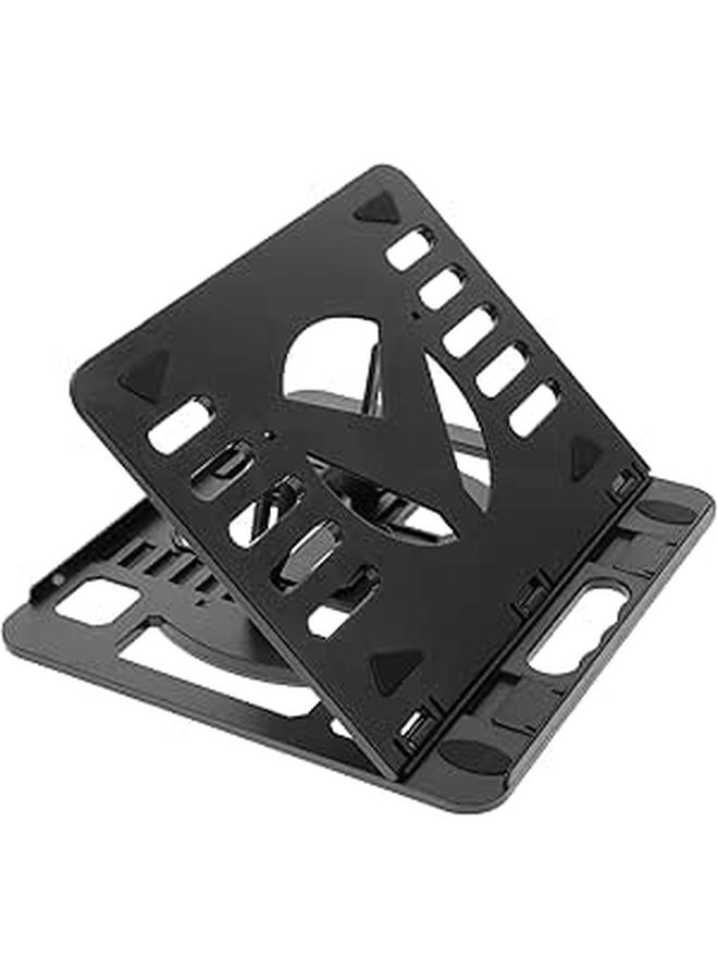 Foldable Adjustable Laptop Stand Portable Cooling Holder for Travel Office Black - Image 1