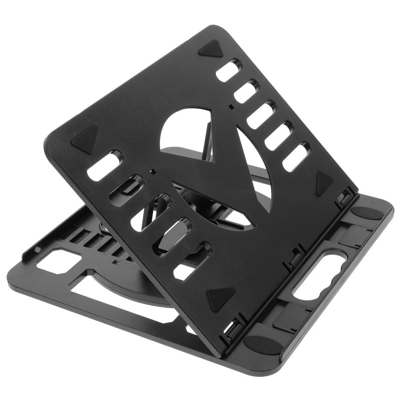 Foldable Adjustable Laptop Stand Portable Cooling Holder for Travel Office Black - Image 2