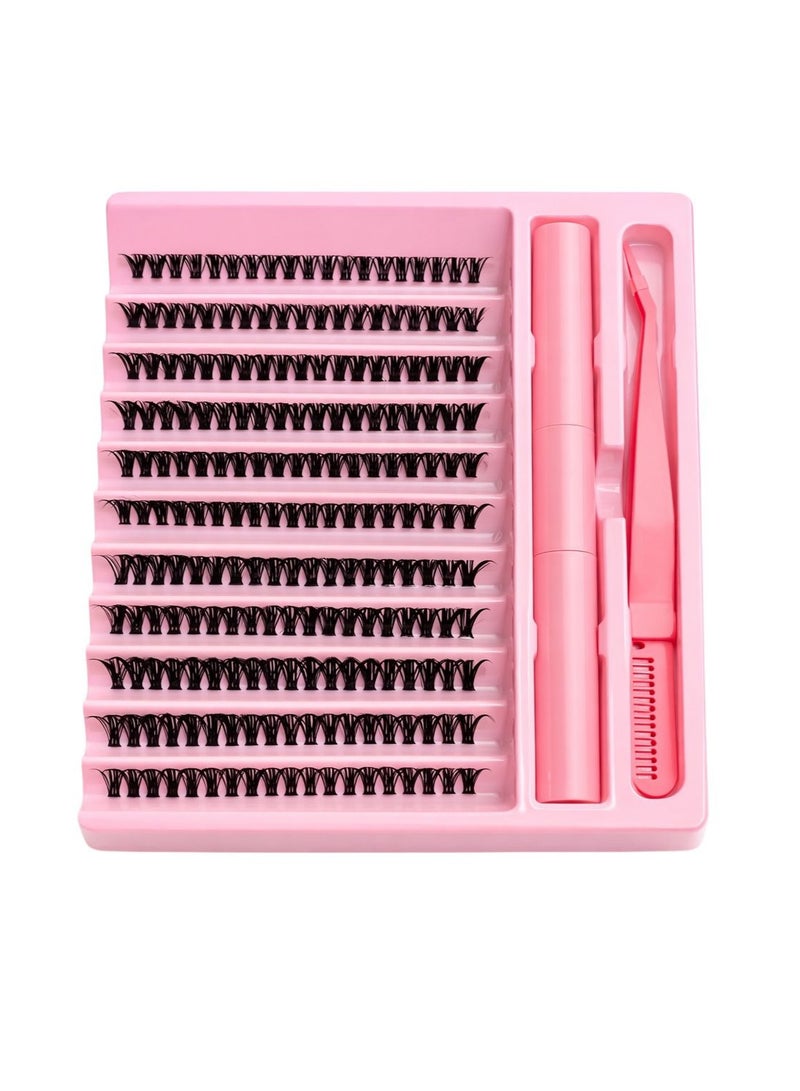 مجموعه رموش كثافات مختلفه مع لاصق خفيفه وناعمه