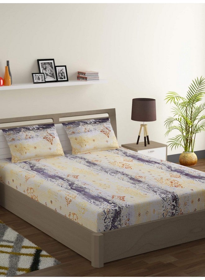 Swayam Cotton 144 TC Double Bedsheet with 2 Pillow Covers - Lime Green - Image 1