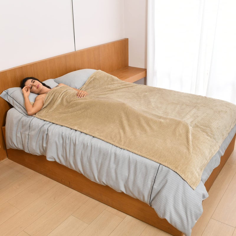 NEWCOSPLAY Super Soft Throw Blanket Premium Silky Flannel Fleece Leaves Pattern Lightweight Blanket All Season Use (Brown  Twin(60""x80"")) - Image 4