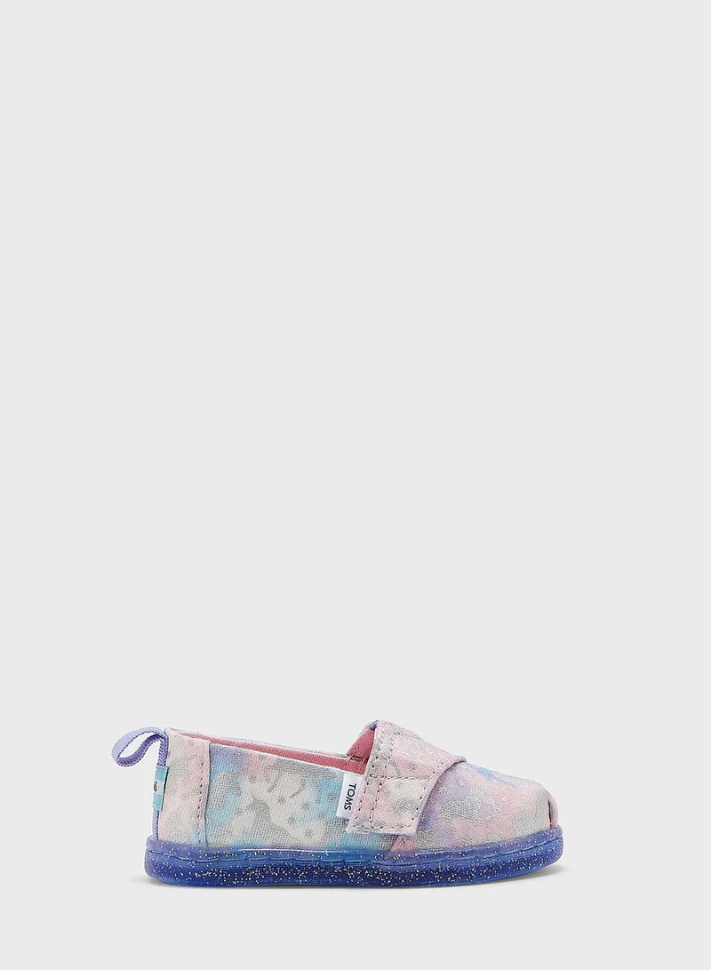 TOMS Kids Foil Unicorn Tie Dye Slip Ons