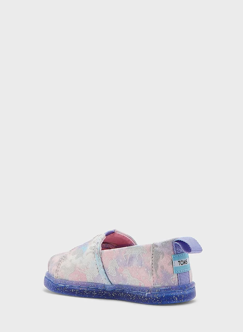 TOMS Kids Foil Unicorn Tie Dye Slip Ons