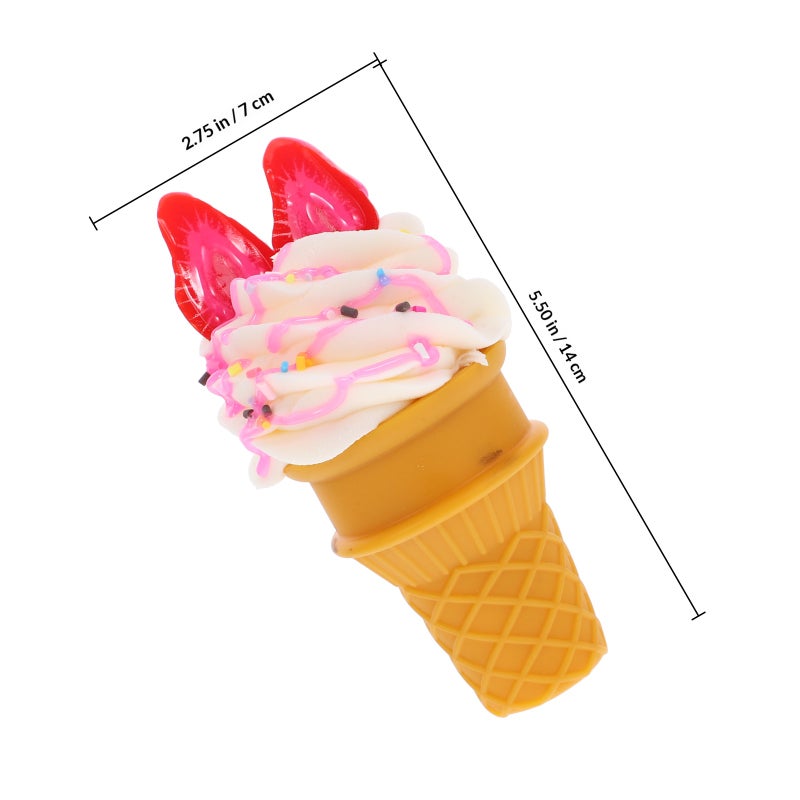 Simulation Ice Cream Cone Realistic Ice cream Dessert Model Photo Prop Decoration - Image 2