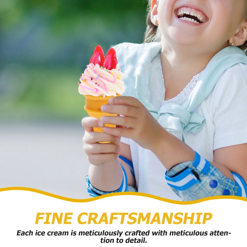 Simulation Ice Cream Cone Realistic Ice cream Dessert Model Photo Prop Decoration - Image 5