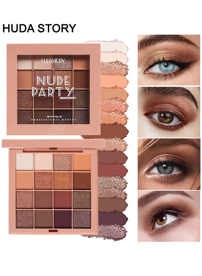 Eyeshadow Palette Chocolates 16 Colours Contour Palette Brown Eyeshadow Make Up Palettes Long Lasting Shimmer Matte Highly Pigmented Natural Look Travel Size Eye Shadows Palette For Women Girls