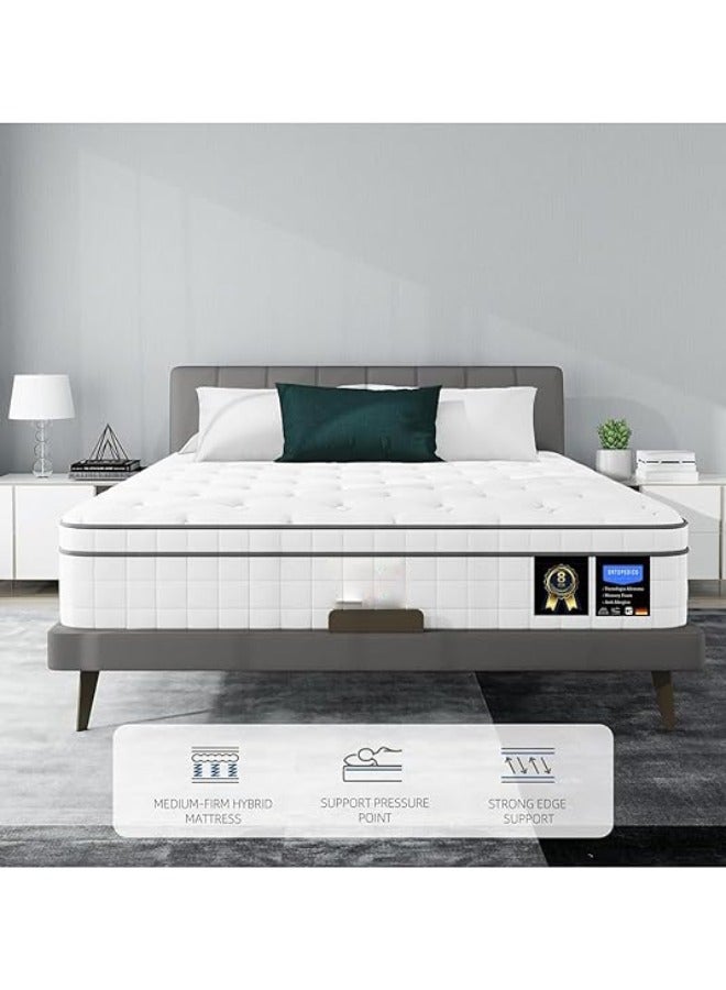 The Home Mart Hybrid 20 cm Pocket Spring Mattress with Cool Gel Memory Foam, Motion Isolation & Pressure Relief – Orthopedic Support for Back Pain Medium Firm Comfort (Queen: 150x200) - Image 3