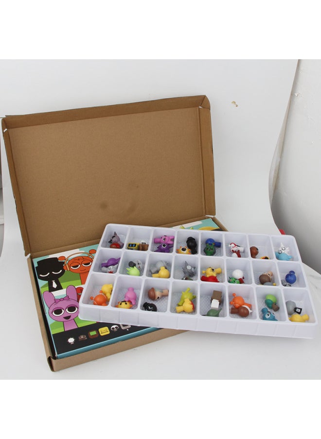 Generic - Friction Sprunki Plush Rhythm Box Game Peripheral Hole Music Toy Incredibox Play-Color:48 Rhythm Boxes Boxed 3.5cm0.5kg - Image 1