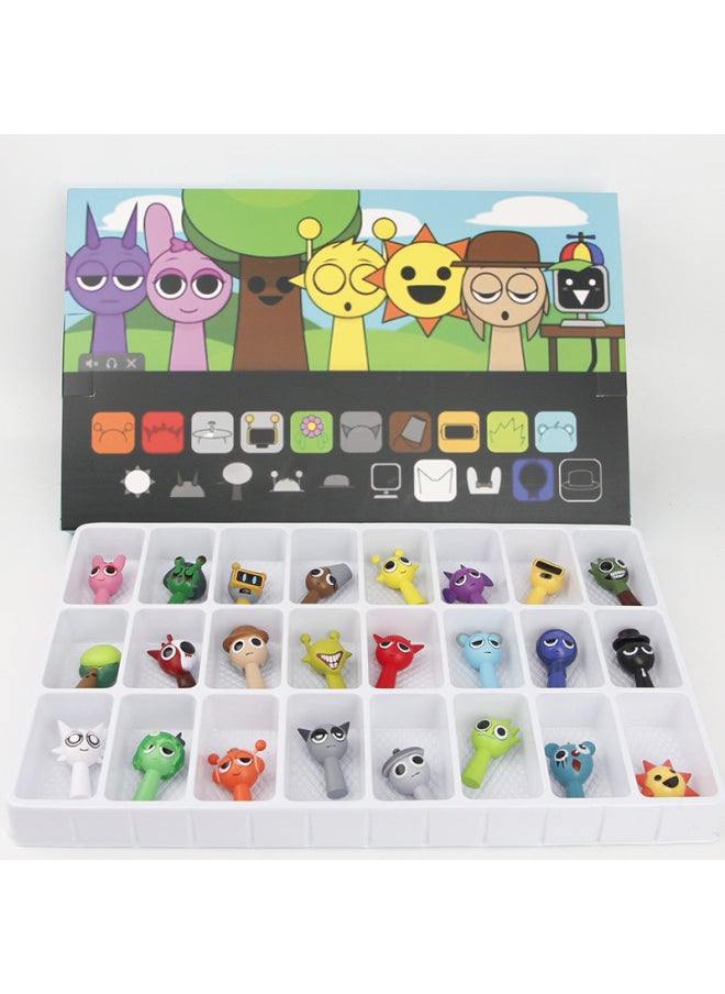 Generic - Friction Sprunki Plush Rhythm Box Game Peripheral Hole Music Toy Incredibox Play-Color:48 Rhythm Boxes Boxed 3.5cm0.5kg - Image 1