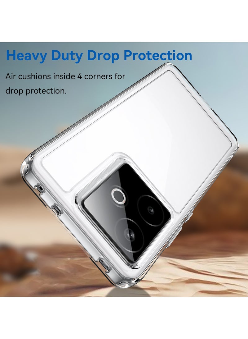 for realme GT 7 Case Cover, High Quality Hard Backplane Soft Border Pure and Bright Comfortable Feel Cell Phone Protective Case for realme GT 7, Clear - Image 3