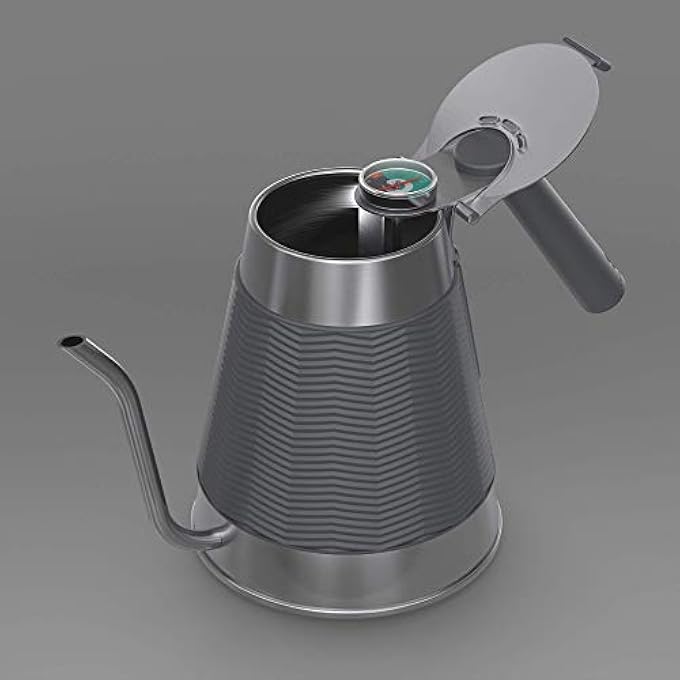 Coffee Gator True Brew Gooseneck Kettle  Precision Spout Integrated Thermometer 16L Grey - Image 5