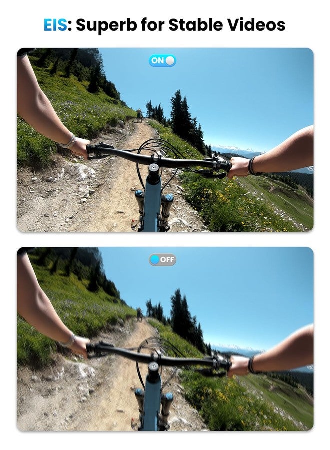 AKEEYO-710Pro EIS Bike Camera, 4K28FPS 20MP WiFi Action Camera with IP66 Ultra HD Waterproof Camera, 142° Wide Angle View with 64GB Card, Upgrade Anti-Shake Function with Night Vision,G-Sensor,GPS - Image 3