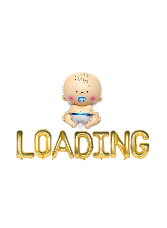 Atpata Funky Baby Shower Title Phrase Text Foil Balloons for Baby Announcement/Baby Shower Party Decoration (Baby Loading) - Image 1