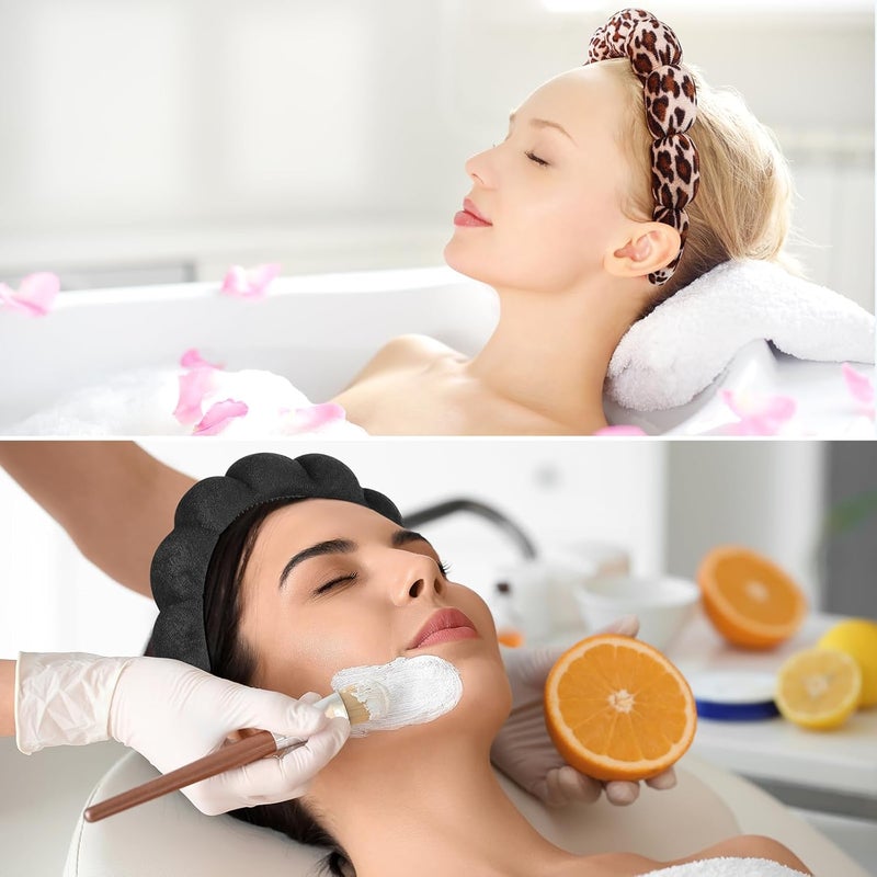 Ztomine Store Spa Headbands for Facial Skincare, Set of 2 Terry Cloth Headbands for Face Washing, Hair Mask, Skin Treatment - Image 5