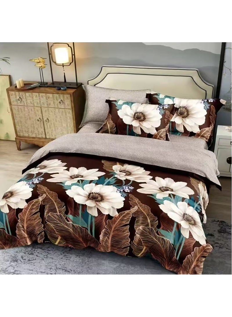 AL RAID 6-Piece King Size Duvet Cover Set – Soft & Breathable Bed Sheet Set with Duvet Cover, Deep-Pocket Fitted Sheet & 4 Pillowcases – All-Season Comfort and Elegant Bedroom Style