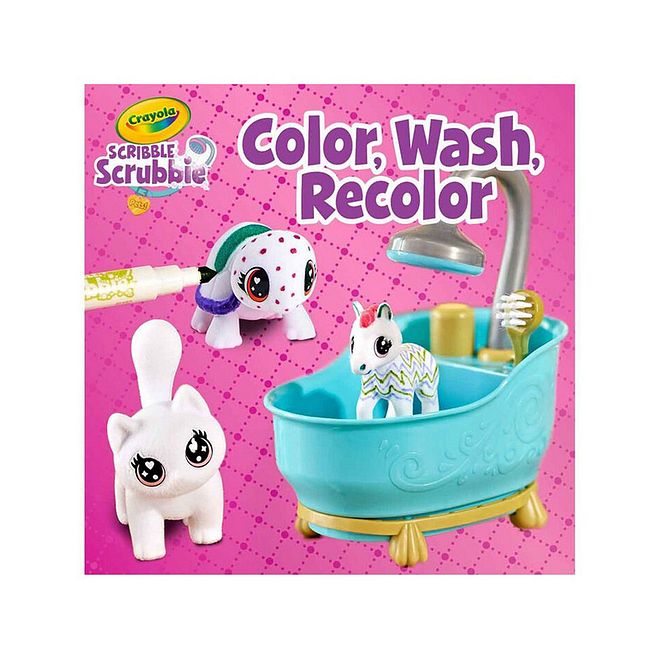 Crayola Scribble Scrubbie Pets Mega Tub Playset, Washable Markers, Safe Non-Toxic, Ages 3 - Image 4