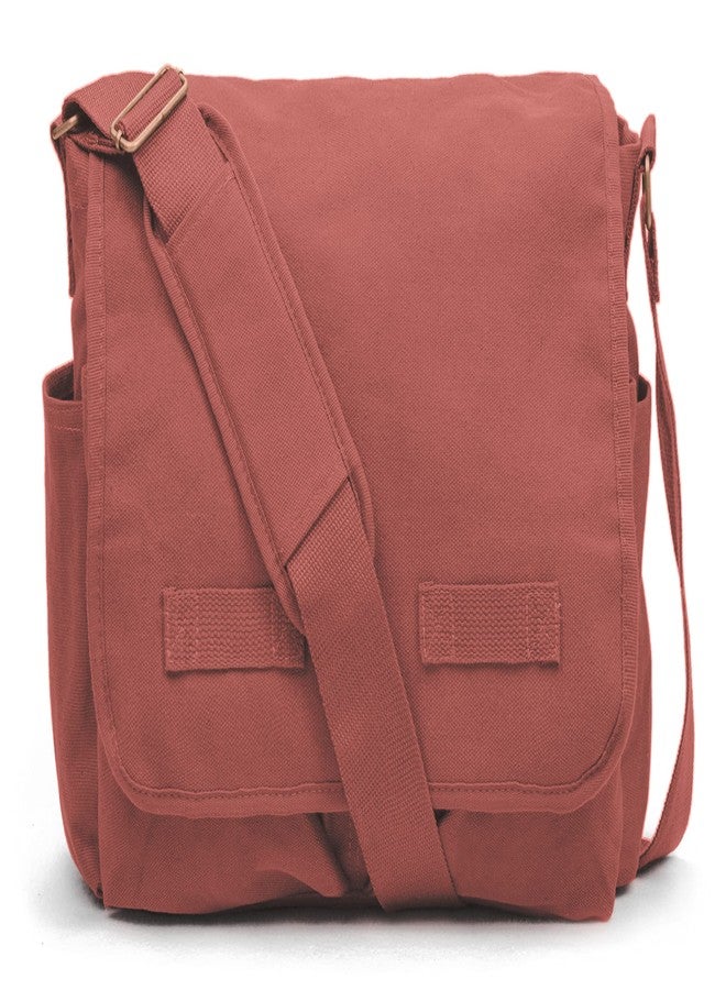 Sweetbriar Classic Vintage Messenger Bag - Original Heavyweight Cotton Canvas Shoulder Bag with Upgraded Features, Rust, Large, Classic,vintage - Image 1