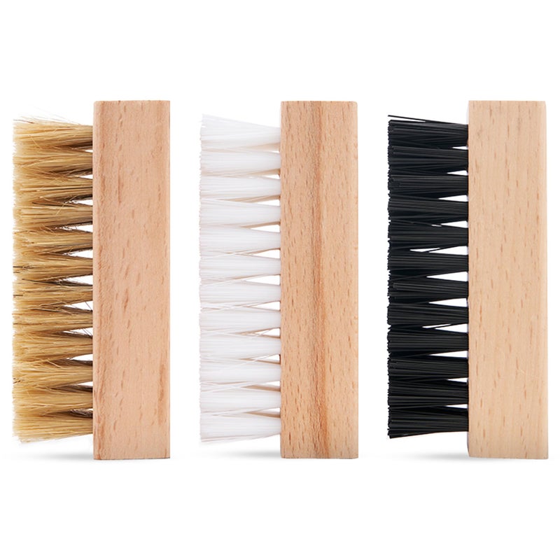 RESHOEVN8R Reshoevn8r Shoe Cleaning Brush Set 3 Brush Pack  Soft Bristle Medium All Purpose  Hard Bristle Brush  Premium Sneaker Brushes in Three Different Firmness Levels for ToptoBottom Clean 