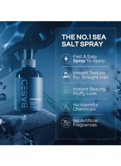 Based Bodyworks Sea Salt Spray, Natural Finish Sea Salt Spray for Hair, Gives Volume and Texture, Enriched with Seaweed and Vitamin B5, Lightweight and Non-Greasy, Paraben Free  - Image 2