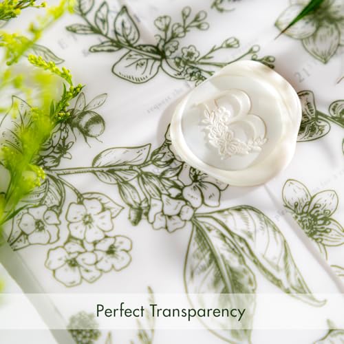 AZAZA 50 Pack Pre-Folded Vellum Jackets for 5x7 Invitations,AZAZA Elegant Translucent Invitation Sleeves,115GSM Vellum Jackets 5x7, Wedding Invitation Accessories, for Weddings Birthdays,Sage Green Toile - Image 5